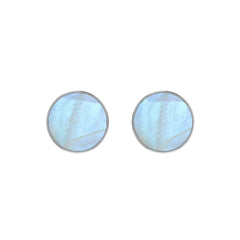 rainbow moonstone cab earrings
