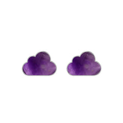 amethyst slice earrings