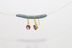 amethyst cut earrings