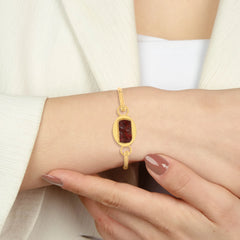 garnet rough bracelet