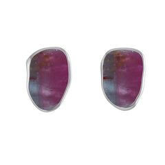 watermelon tourmaline earrings