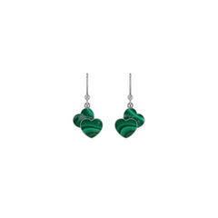 malachite slice earrings