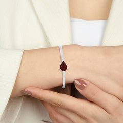 garnet cut bracelet