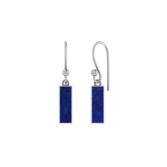 lapis lazuli slice earrings