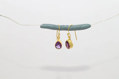 amethyst cut earrings