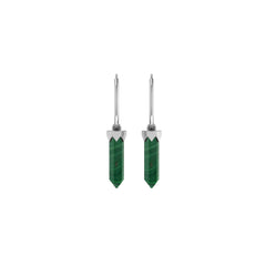 malachite cut earrings