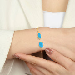 turquoise cab bracelet