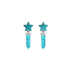 turquoise slice earrings