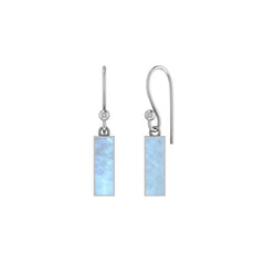 rainbow moonstone slice earrings