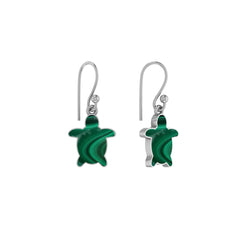 malachite slice earrings