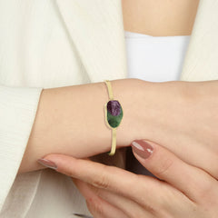 ruby-zoisite rough bracelet
