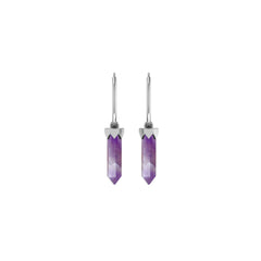 amethyst cut earrings