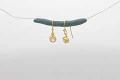 morganite cut earrings