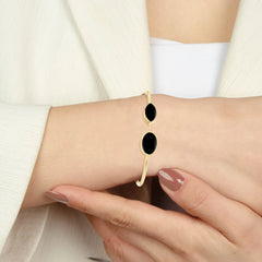 black onyx cab bracelet