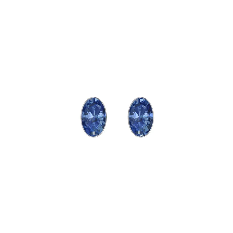 kyanite cut oval earrings