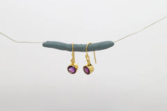 amethyst cut earrings