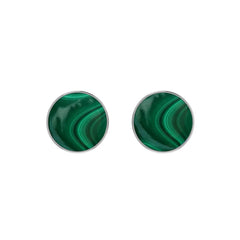 malachite cab earrings