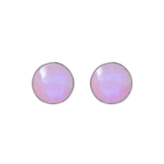 pink moonstone cab earrings