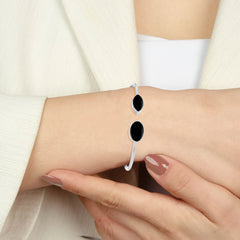 black onyx cab bracelet