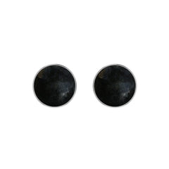 black tourmaline cab earrings