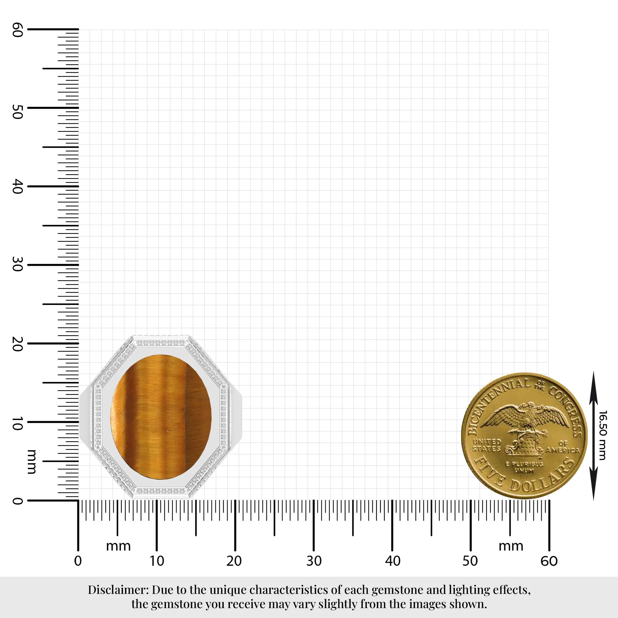 tiger eye men prong-set ring