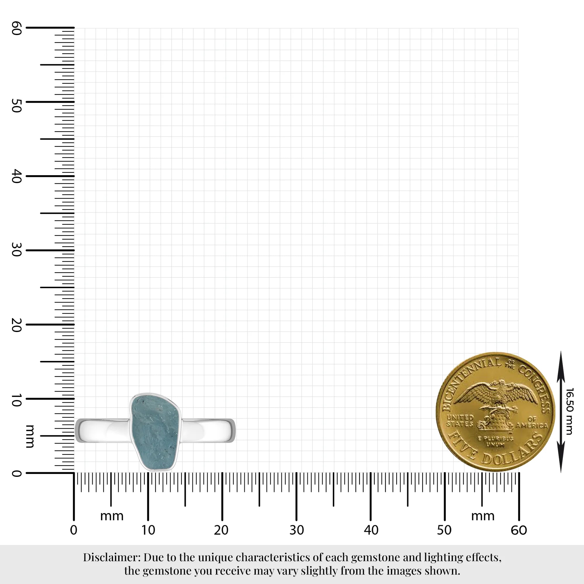 aquamarine bezel-set ring