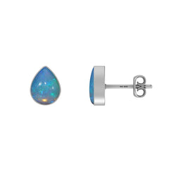ethiopian opal cab earrings