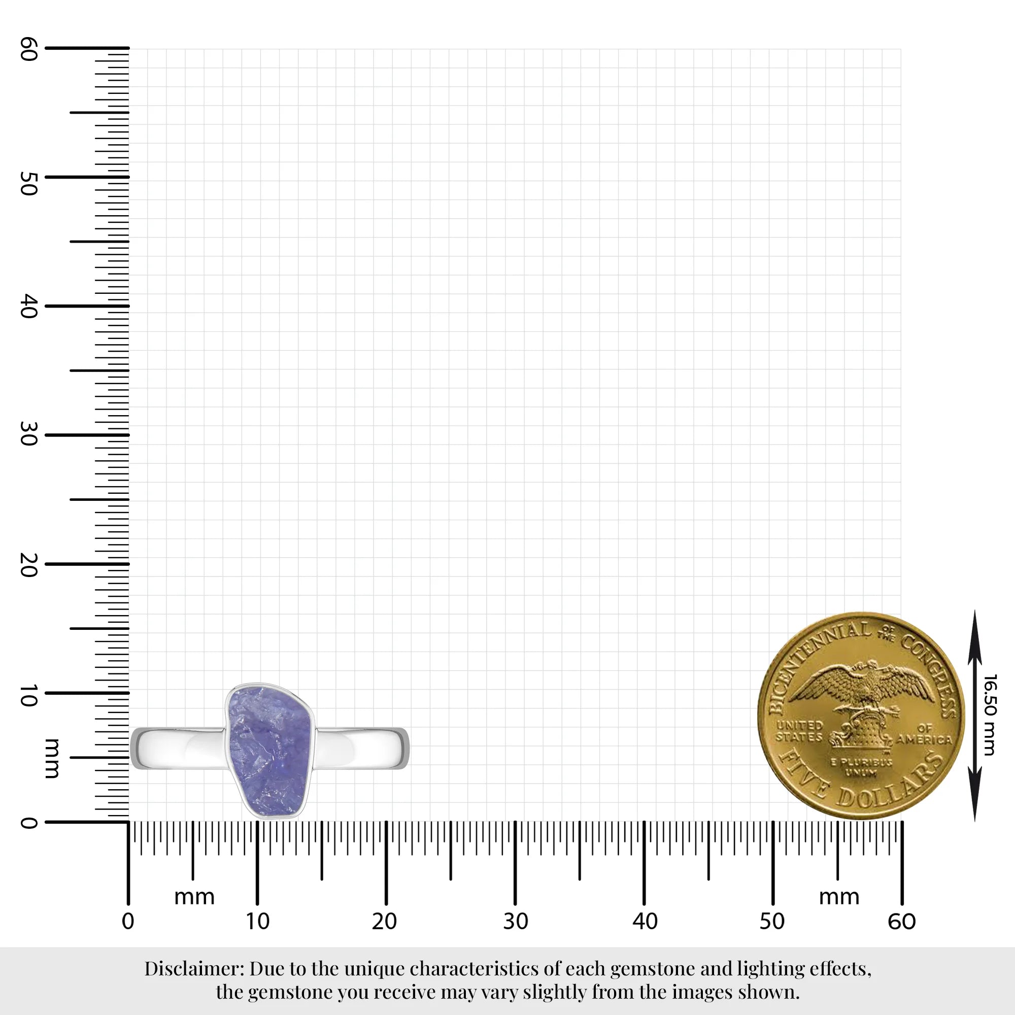 tanzanite bezel-set ring