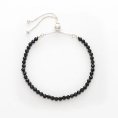 black spinel cut bracelet