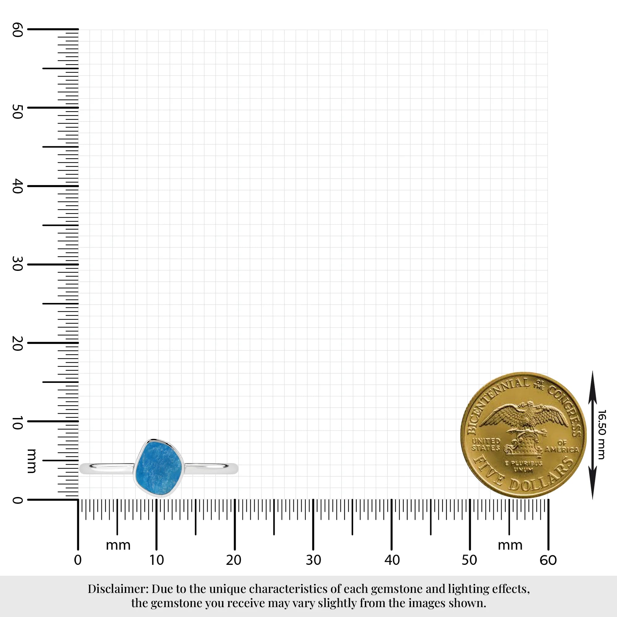 neon apatite stackable bezel-set ring