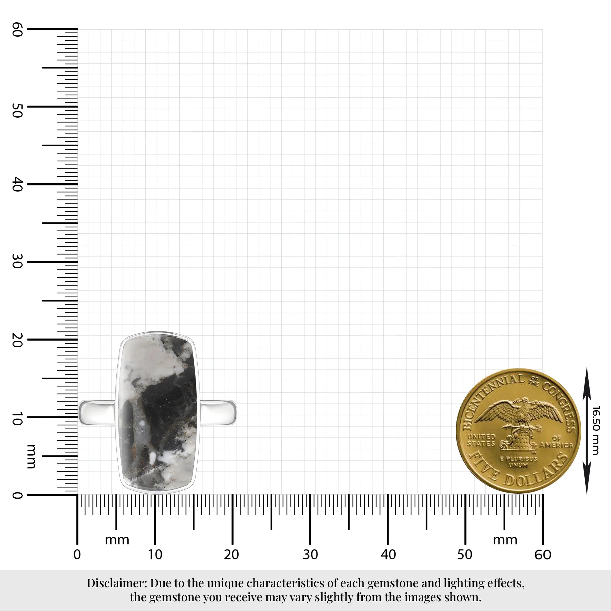 white-buffalo bezel-set ring