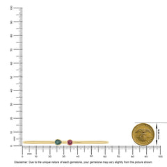 green tourmaline with pink tourmaline cut bracelet