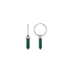 malachite cut earrings