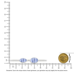 blue lace agate cab bracelet