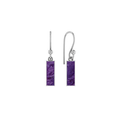 Charoite slice earrings