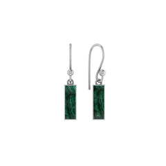 malachite slice earrings