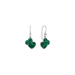 malachite slice earrings