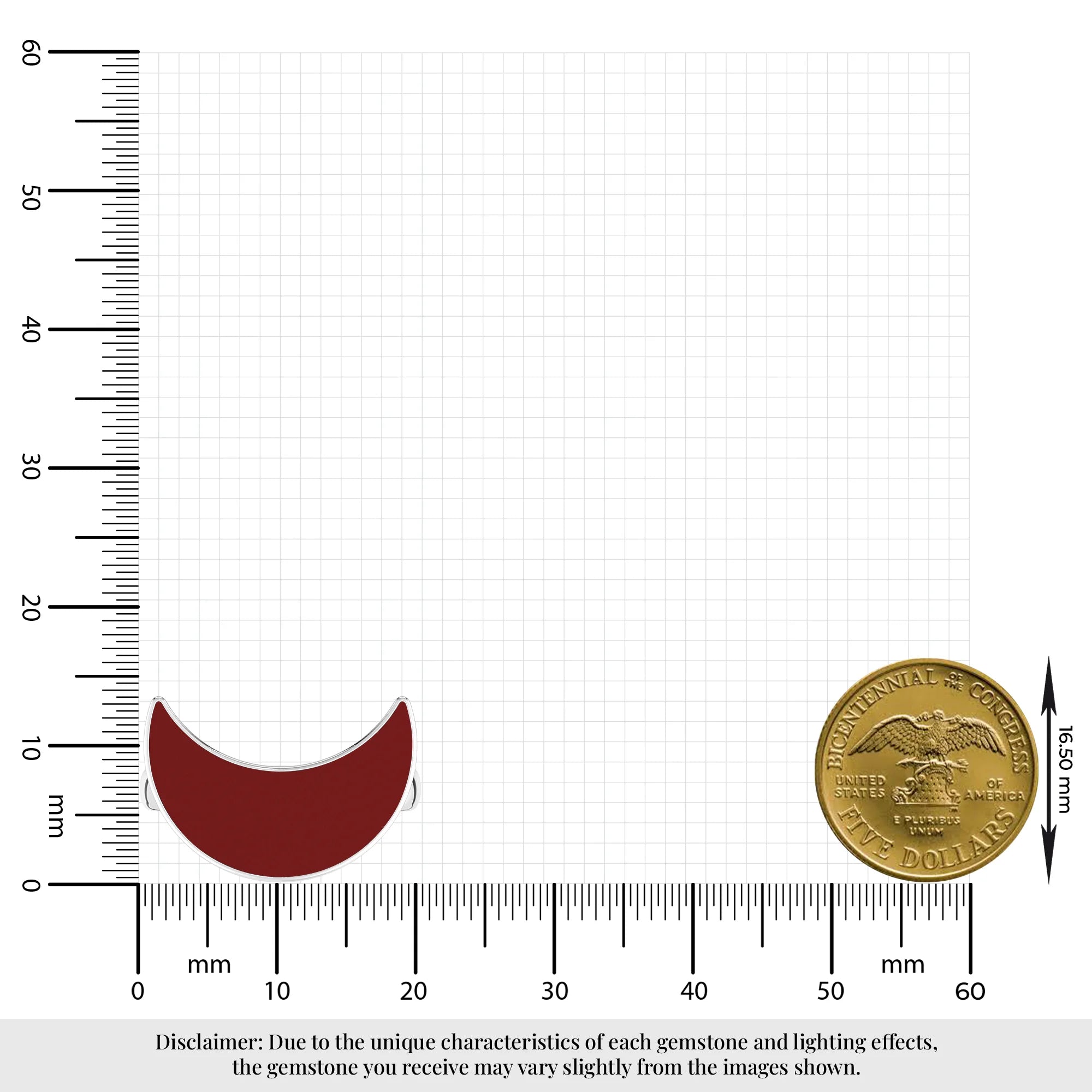 red garnet stackable bezel-set ring