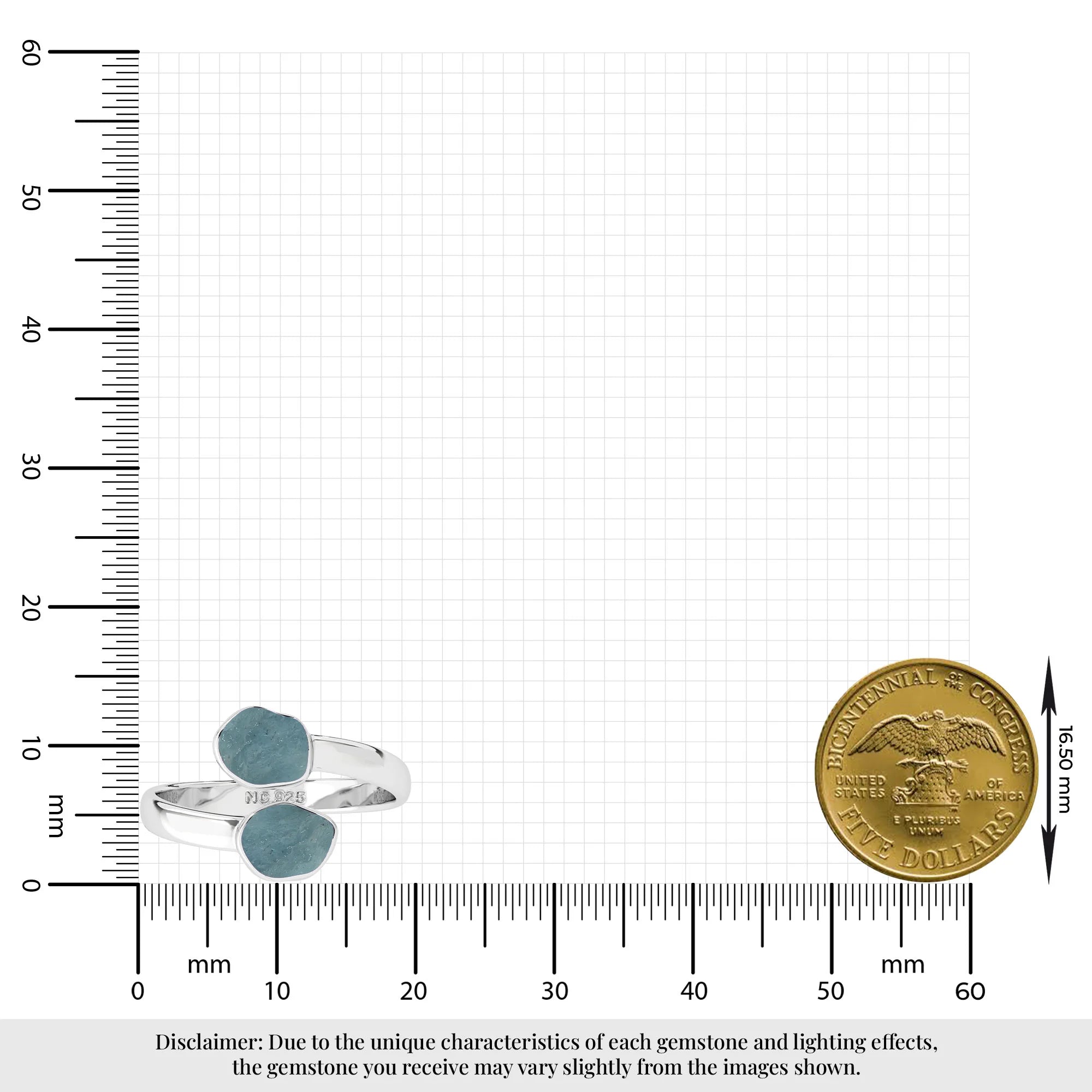 aquamarine bezel-set ring