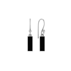 black onyx slice earrings