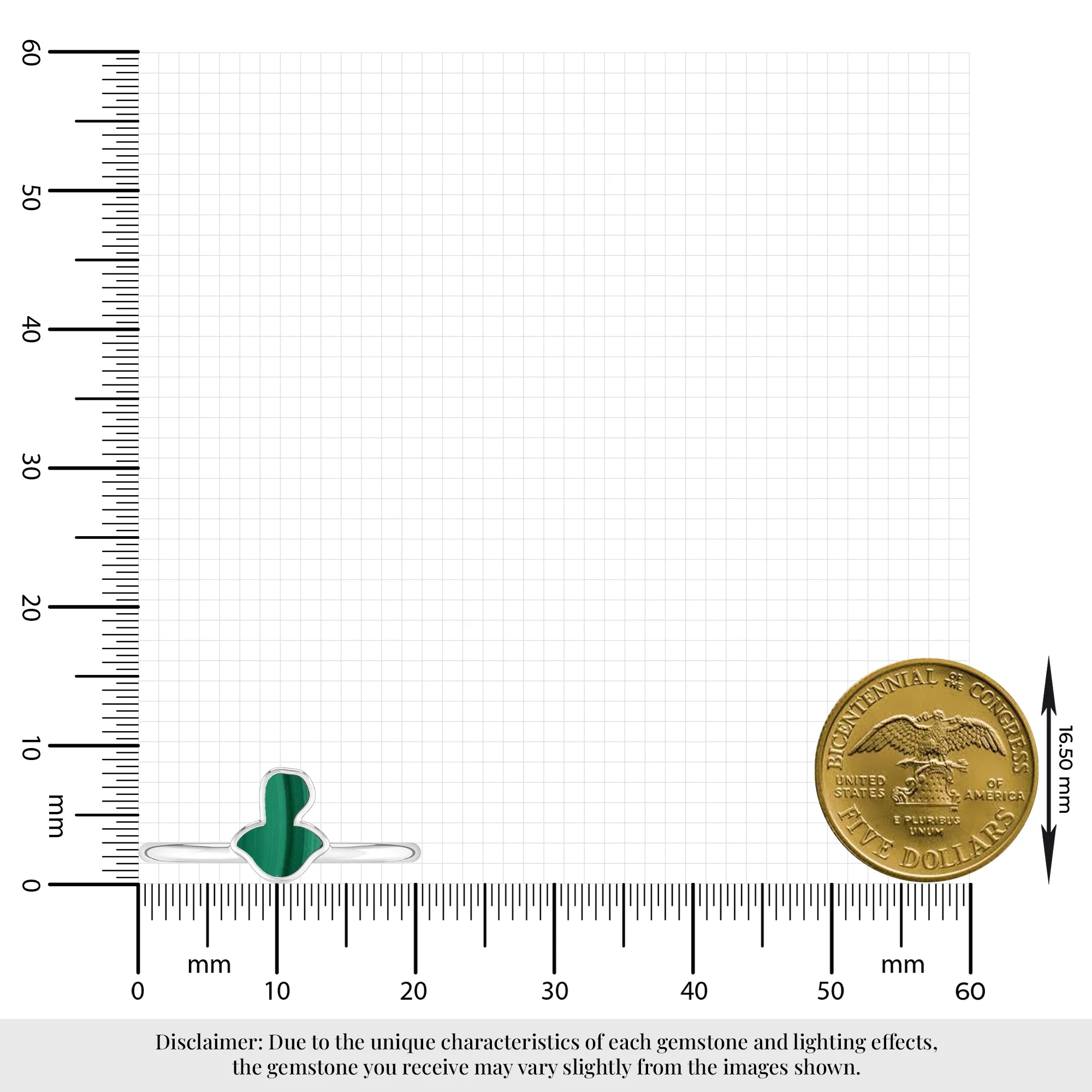 malachite bezel-set ring