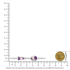 chevron amethyst cab bracelet