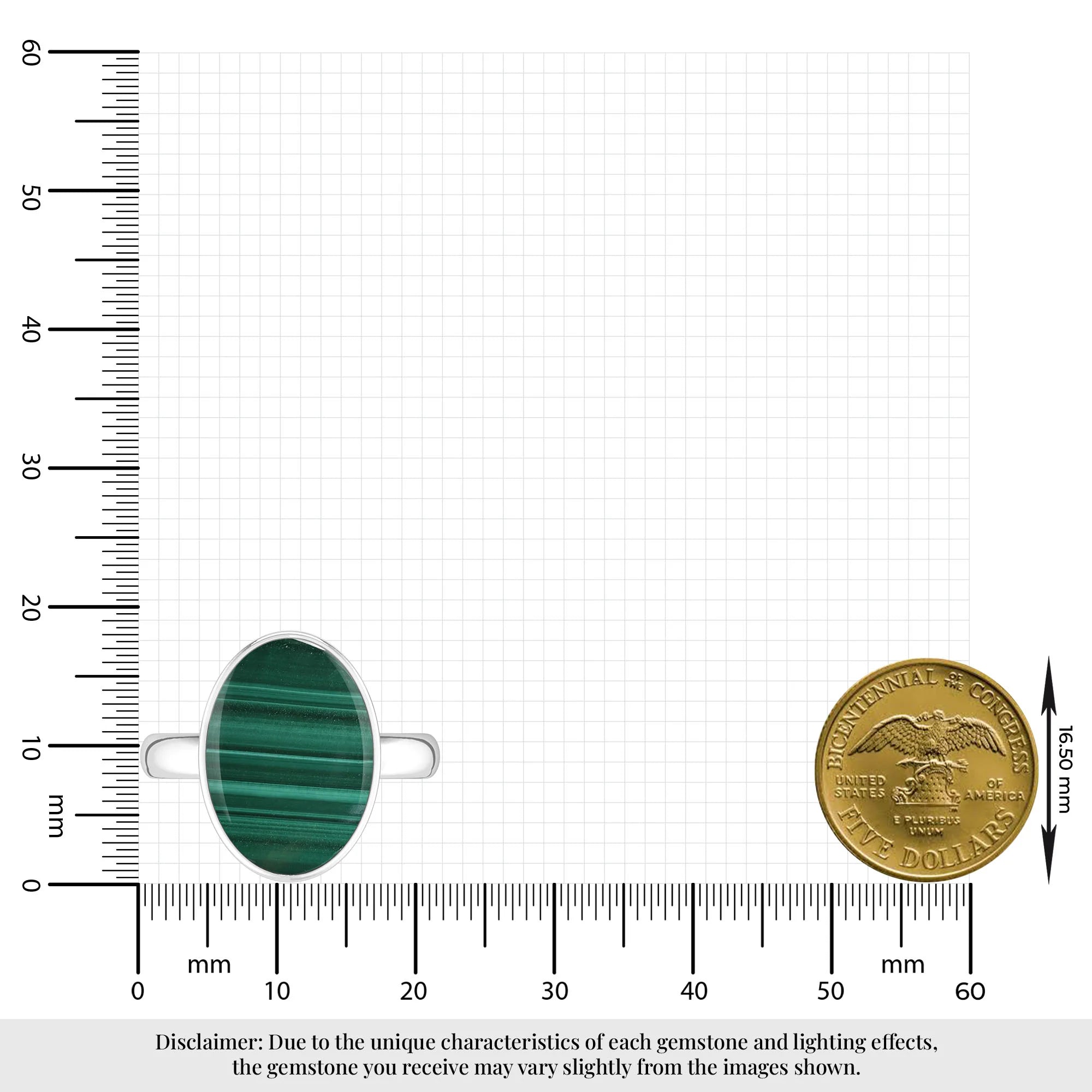 malachite bezel-set ring