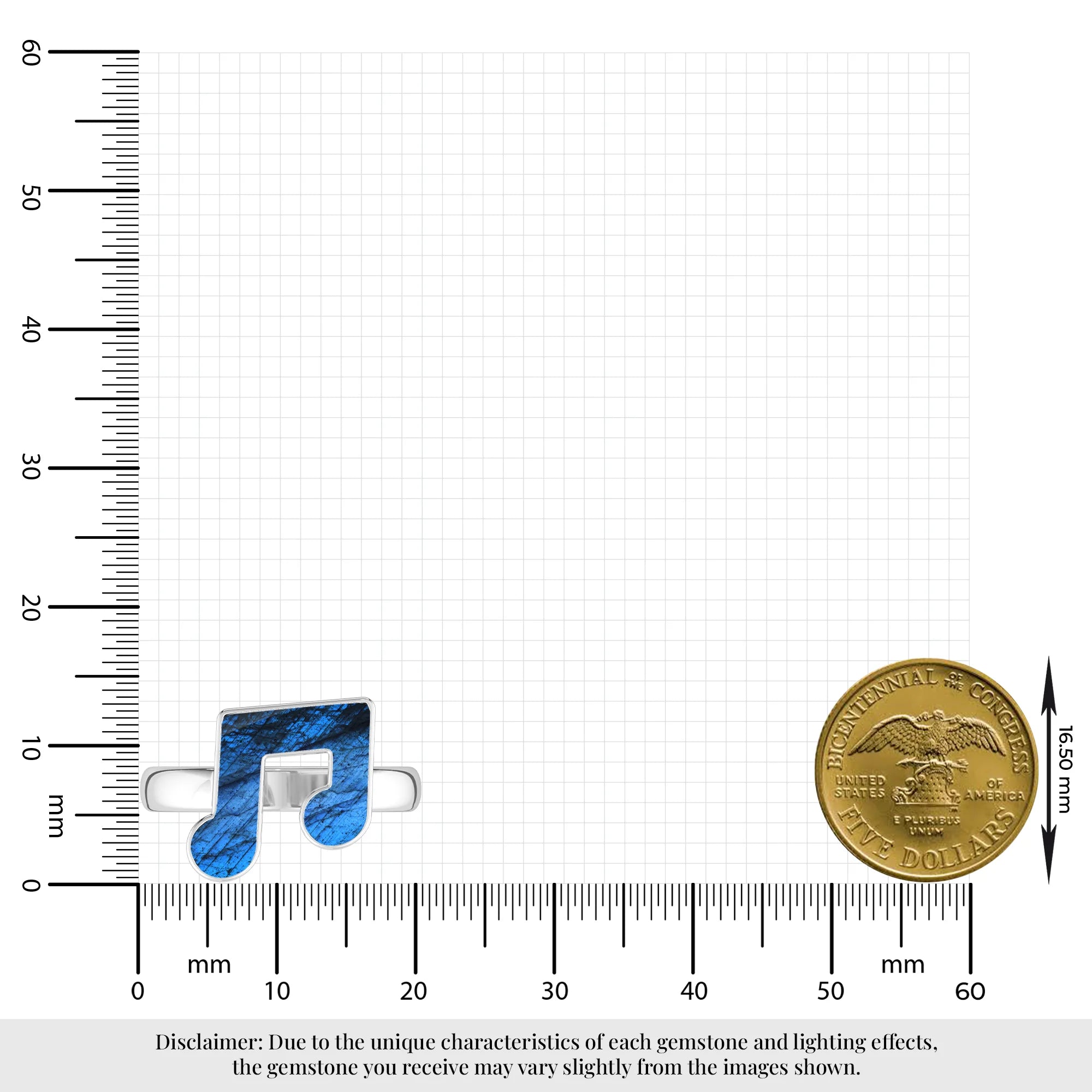 labradorite bezel-set ring
