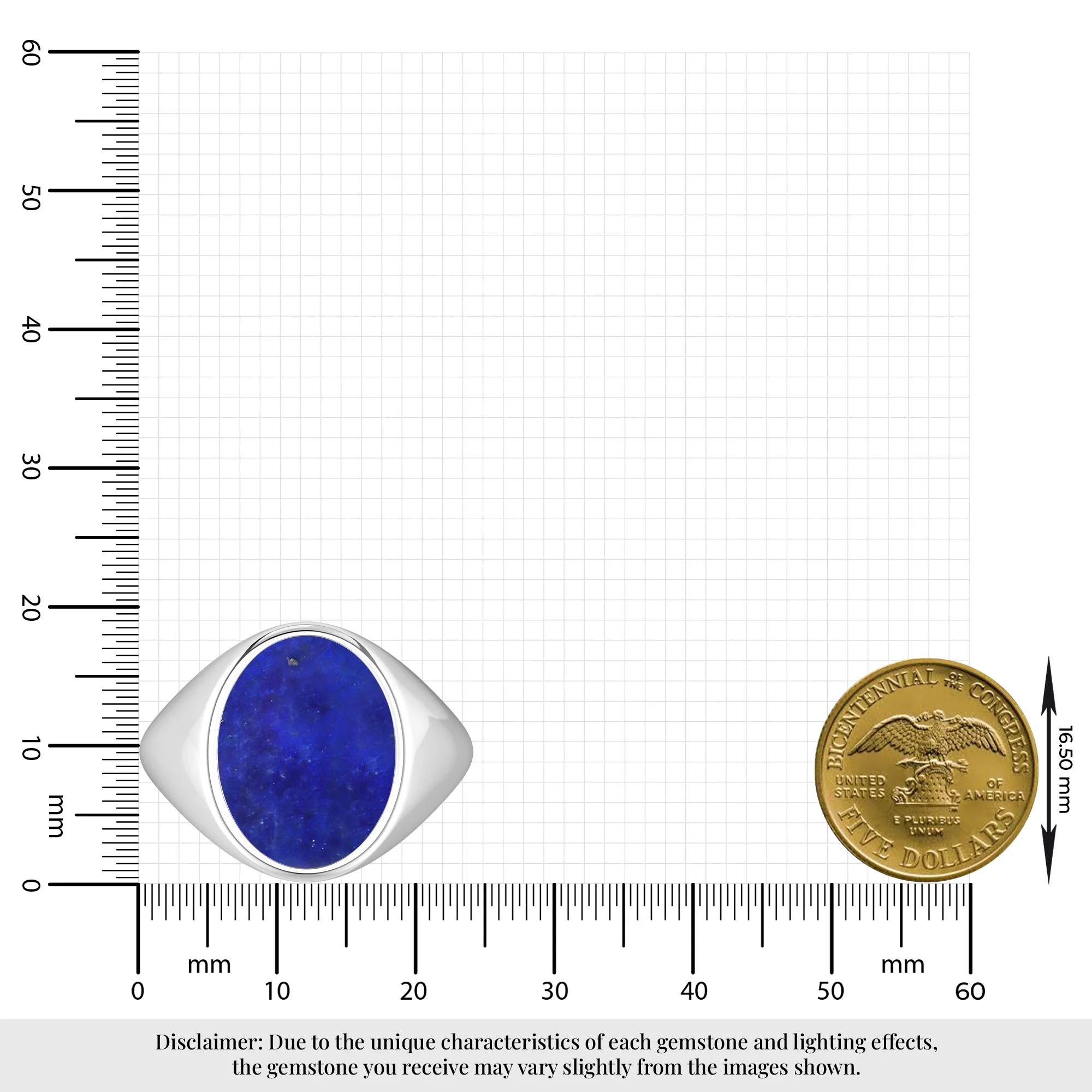 lapis lazuli bezel-set ring