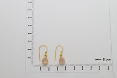 morganite cut earrings