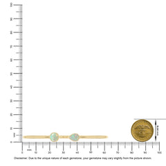 Natural Cab Ethiopian Opal Pear-Round Shape Twister Bracelets for Women in 18K Gold Vermeil