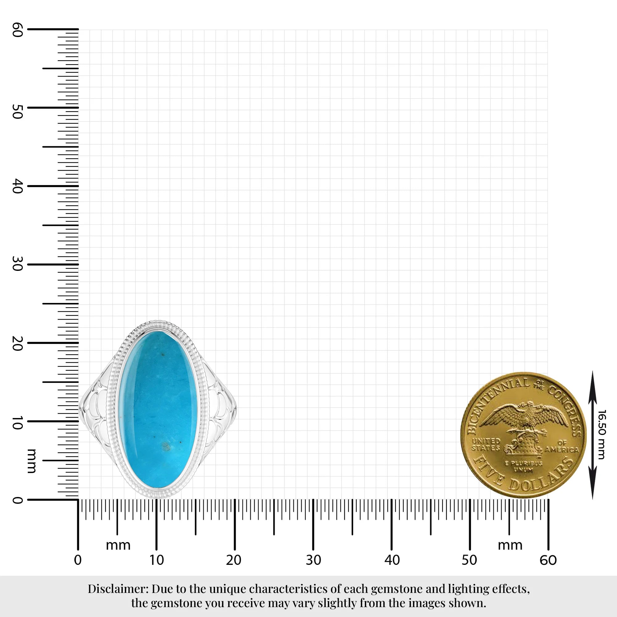 turquoise bezel-set ring