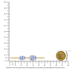 blue lace agate cab bracelet