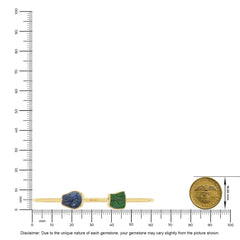 blue sapphire with emerald twister bracelet